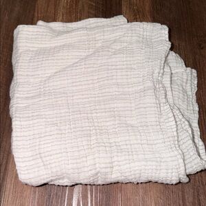 Aden + Anais Baby Blanket Striped Gray Muslin Infant White Label